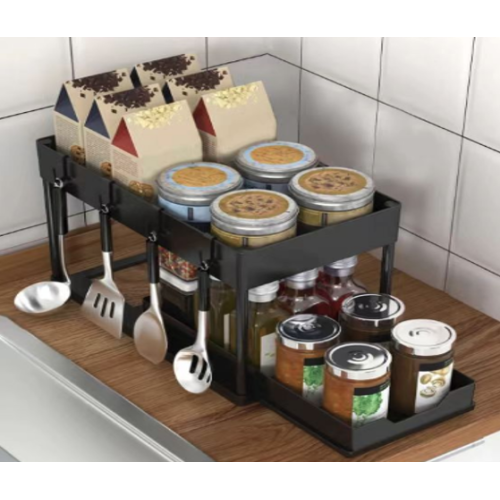 Стеллаж для хранения кухни Kitchen Storage Rack (черный) / W516 (16шт)