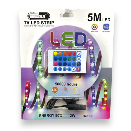 Светодиодная лента для подсветки LED Tape COBA CB 5050 RGB (5В 5м USB пульт 16цвет) (100шт)