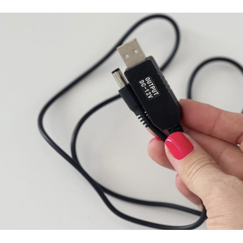 Кабель USB для WiFi роутера 12В (USB-DC 5В на 12В) / 5-12V-2 (1000шт)