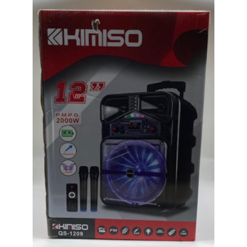 Колонка KIMISO QS-1209 BT (с проводным микрофоном) (12'BASS / 2000W) (1шт)