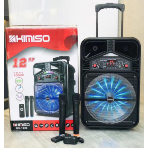 Колонка KIMISO QS-1209 BT (с проводным микрофоном) (12'BASS / 2000W) (1шт)