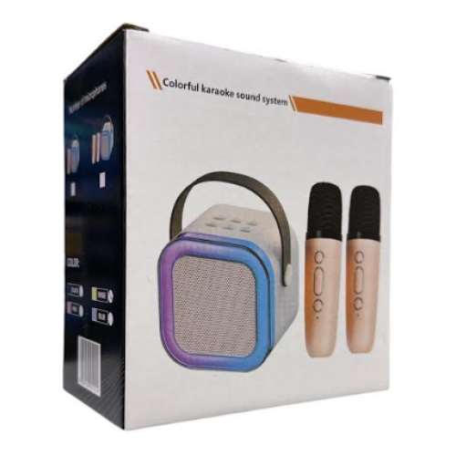 Портативная беспроводная Bluetooth-колонка K12 со встроенным микрофоном-караоке 2шт. (9*9см) (40шт)