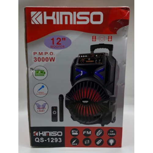 Колонка KIMISO QS-1293 BT (с проводным микрофоном) (12'BASS / 3000W) (2шт)