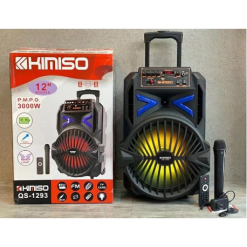 Колонка KIMISO QS-1293 BT (с проводным микрофоном) (12'BASS / 3000W) (2шт)