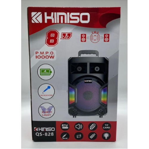 Колонка KIMISO QS-827 BT (с проводным микрофоном) (8'BASS / 1000W) (8шт)