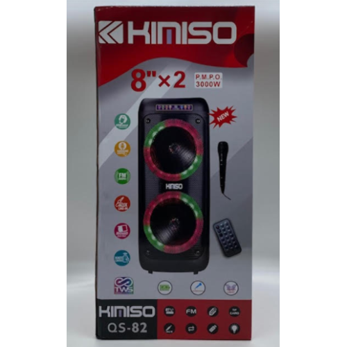 Колонка KIMISO QS-82 BT (с проводным микрофоном) (8*2'BASS / 3000W) (4шт)