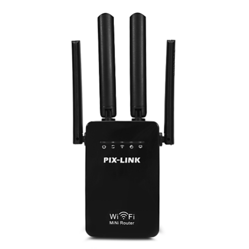 WiFi Репитер / роутер PIX-LINK Repeator LV WR09 (Черный) (50шт)