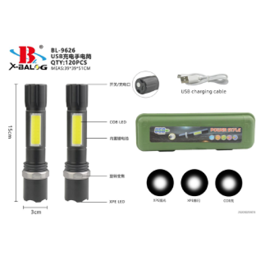 Фонарь ручной X-BAIL BL 9626 (микро USB) (240шт)