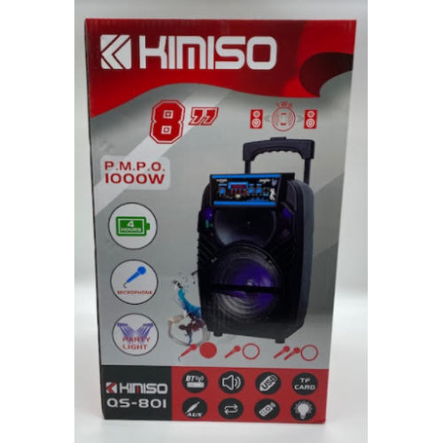 Колонка KIMISO QS-801 BT (с проводным микрофоном) (8'BASS / 1000W) (4шт)