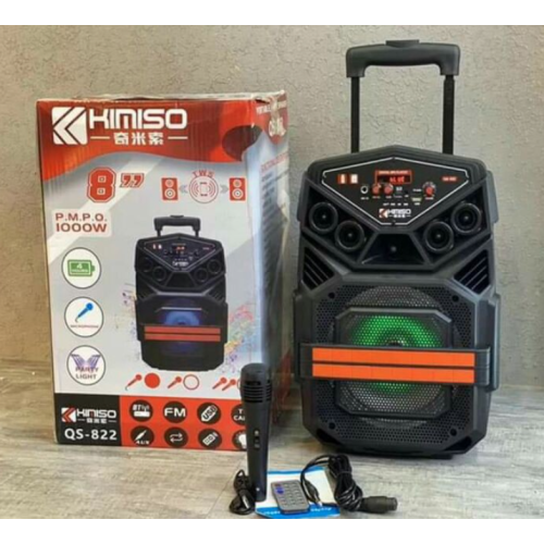 Колонка KIMISO QS-822 BT (с проводным микрофоном) (8'BASS / 1000W) (4шт)