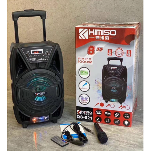 Колонка KIMISO QS-821 BT (с проводным микрофоном) (8'BASS / 1000W) (6шт)