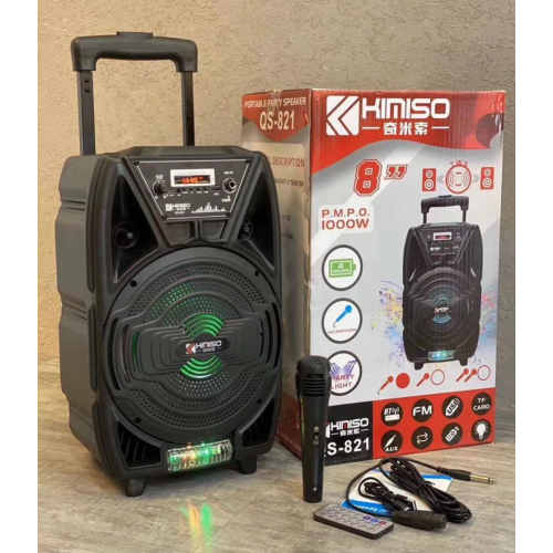 Колонка KIMISO QS-821 BT (с проводным микрофоном) (8'BASS / 1000W) (6шт)