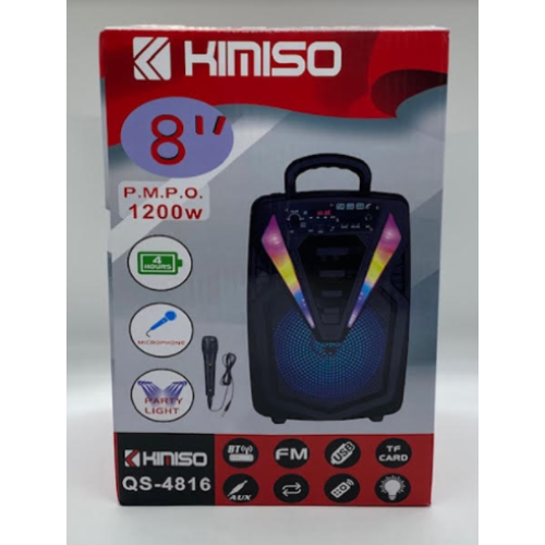 Колонка KIMISO QS-4816 BT (с проводным микрофоном) (8'BASS / 1200W) (8шт)