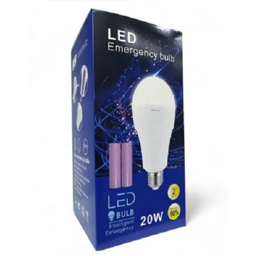 Лампочка с аккумулятором (2*18650) LED Emergency Bulb 20Вт / ART.: 8440 (100шт)