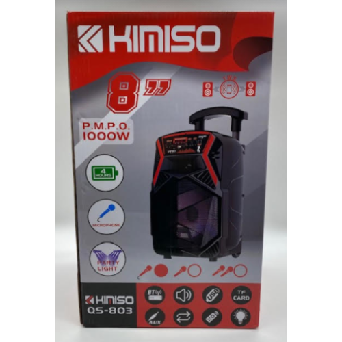 Колонка KIMISO QS-803 BT (с проводным микрофоном) (8'BASS / 1000W) (4шт)