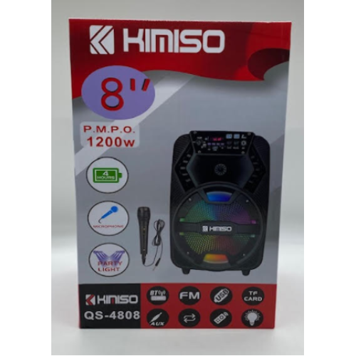 Колонка KIMISO QS-4808 BT (с проводным микрофоном) (8'BASS / 1200W) (8шт)