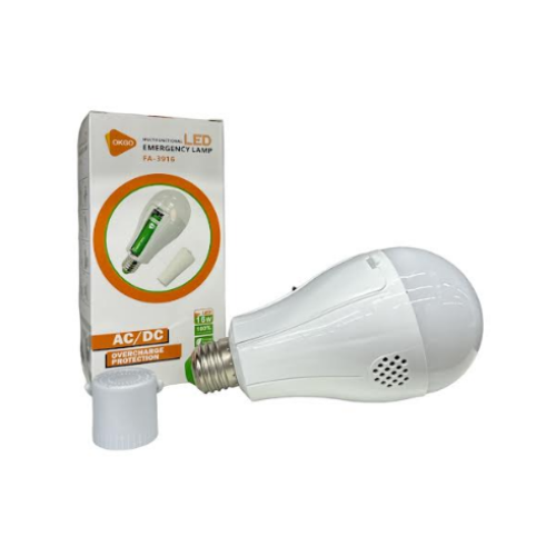 Лампочка с аккумулятором крючком (2*18650) LED Emergency Bulb OKgo FA 3916 20Вт (100шт)