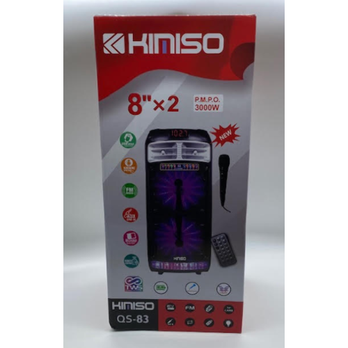 Колонка KIMISO QS-83 BT (с проводным микрофоном) (8*2'BASS / 3000W) (4шт)