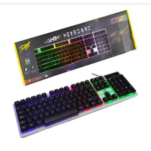 Клавиатура KT 7300 / K 7300 (с подсветкой RGB / русская клавиатура) (30шт)