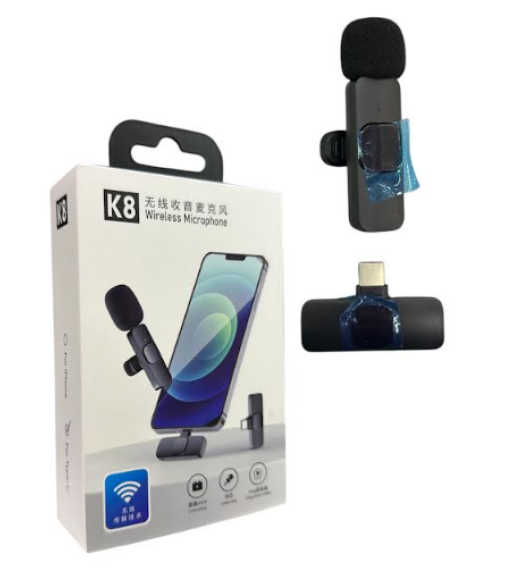 Микрофон для Блогер Type-C (K8) / Микрофон петличный (петличка) для блогера (100шт)