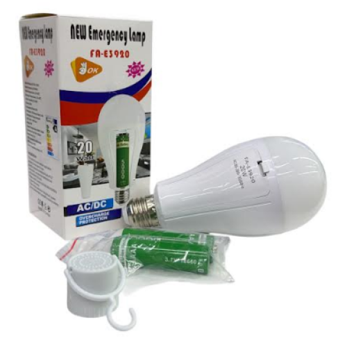 Лампочка Кемпинг с съемный аккумулятором (2*18650) LED Emergency Bulb OKgo FAE 3920 20Вт (100шт)