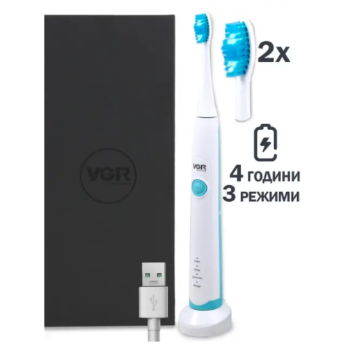 Электрическая зубная щетка VGR V801 Ultrasonic USB (40шт)
