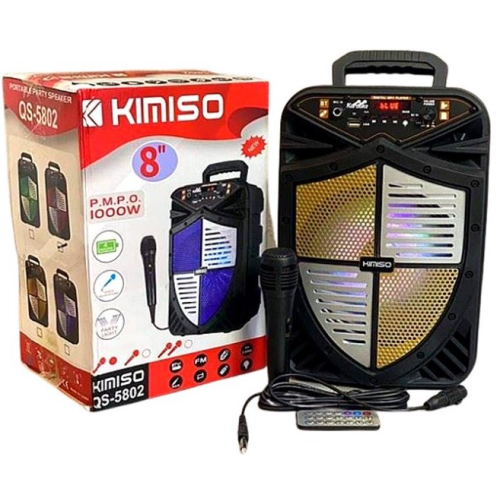 Колонка KIMISO QS-5802 BT (с проводным микрофоном) (8'BASS / 1000W) (12шт)