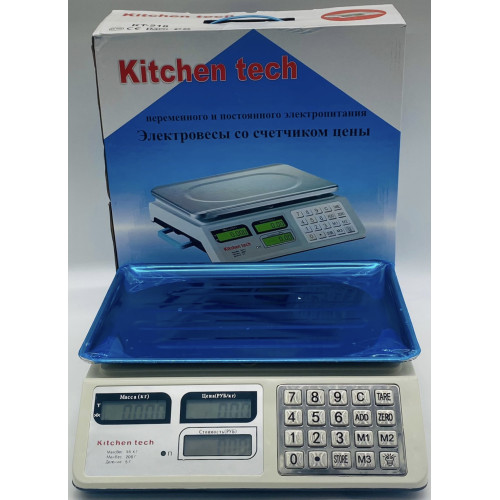 Весы торговые ACS KitchenTech KT218 50кг 6В (метал) (5шт)