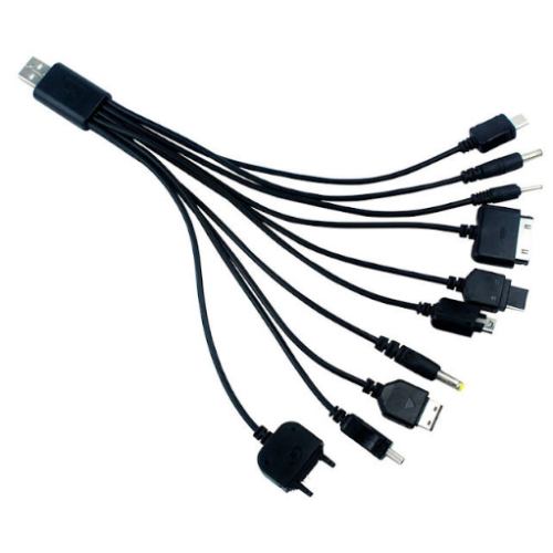 Шнур питания с набором разъемов 10in1 DC-118A в блистере