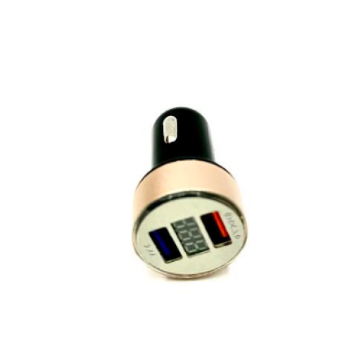 Зарядка Адаптер CAR USB HQC1 (Вольтметр-3.0 Qualcom 28W) HZ Global Supplier (200шт)