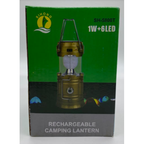 фонарик лампа для кемпинга 5800 Солнечная (1W+6LED) Solar Camping Light (SH-5800T) (72шт)