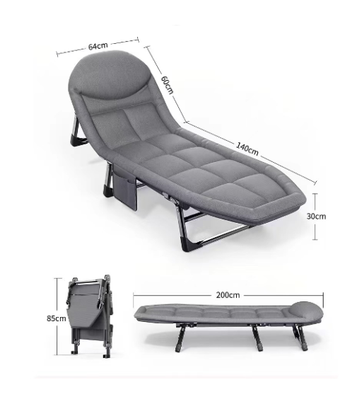 Запасная спальная кровать (МЕТАЛ.КОРПУС) Spare Sleeping Bed (200*60см) / ART-8026 Серый (1шт)