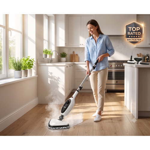 Паровая швабра Steam Mop RAF PLUS R.8709B (12в1) (2000Вт) (8шт)