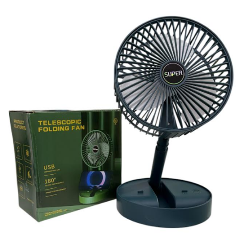 Складной вентилятор Зеленый Folding Fan JX 992 (1800мАч) (40шт)