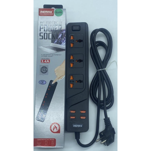 Сетевой удлинитель Anti-Static BKL-03 Power Socket (4-разъема / 4-USB / 3.4A) (72шт)