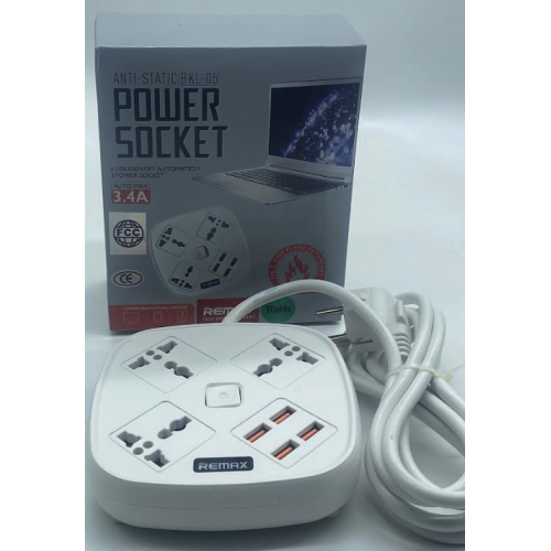 Сетевой удлинитель Anti-Static BKL-05 Power Socket (3-разъема / 4-USB / 3.4A) (60шт) 