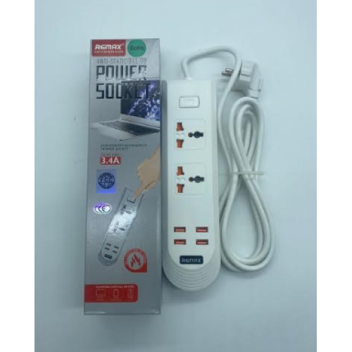 Сетевой удлинитель Anti-Static BKL-08 Power Socket (2-разъема / 4-USB / 3.4A) (90шт)