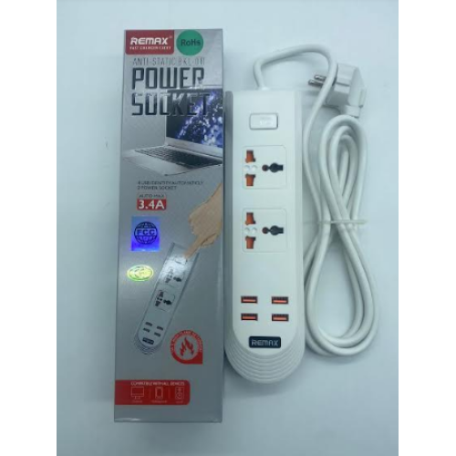 Сетевой удлинитель Anti-Static BKL-08 Power Socket (2-разъема / 4-USB / 3.4A) (90шт)