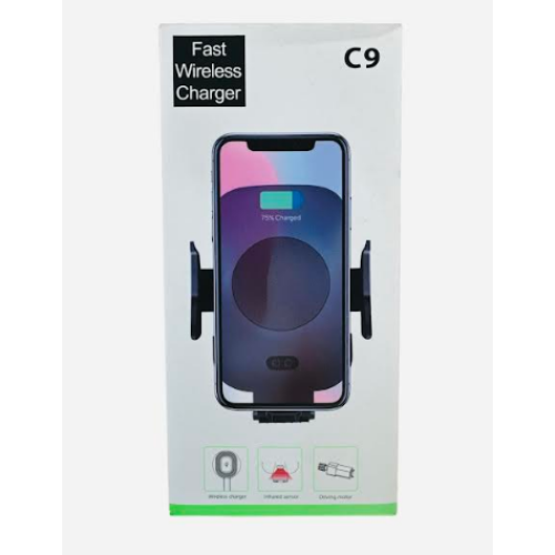 Держатель для телефона HOLDER C9+ WIRELESS CHARGER (50шт)