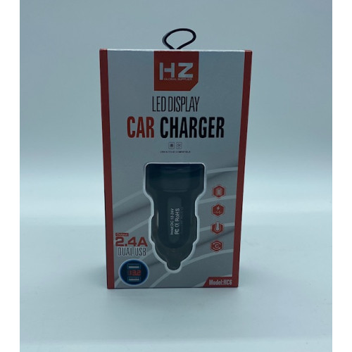 Зарядка Адаптер CAR USB HC6 (Вольтметр-2.4) HZ Global Supplier (200шт)