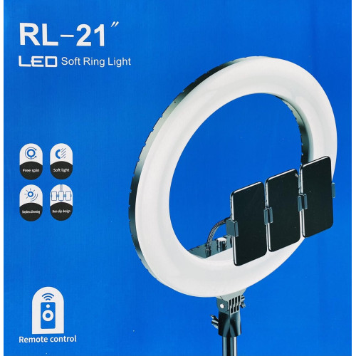 Кольцевая LED лампа RL21 пульт (3крепления для телефона 54см с питанием от 220V / ОРИГИНАЛ!! (6шт)