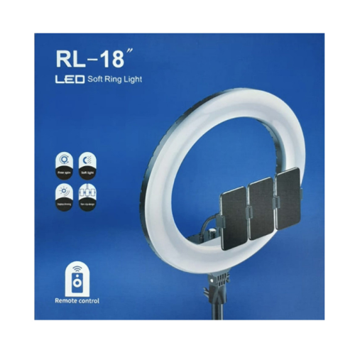 Кольцевая LED лампа RL18 пульт (3крепления для телефона 45см с питанием от 220V / ОРИГИНАЛ!! (6шт)