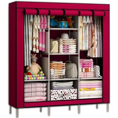 Шкаф складной тканевый Storage Wardrobe 88130 13-Трубка (только коричневый 130*45*175cм) (6шт)