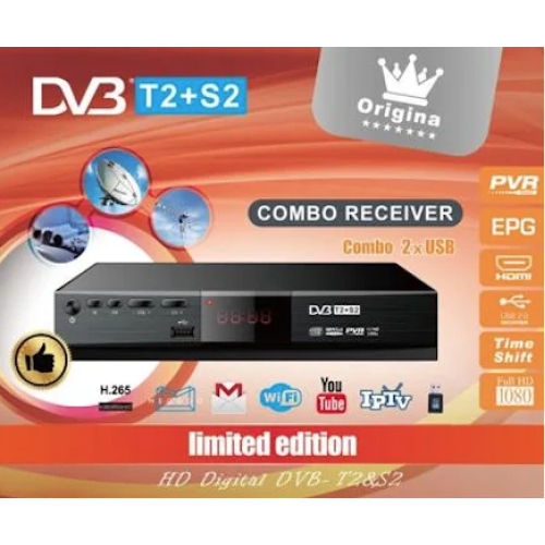 Тюнер TS ORIGINAL 9902 DVB T2+S2 12V (Метал) / Оранжевая коробка (20шт)