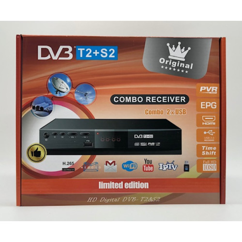 Тюнер TS ORIGINAL 9902 DVB T2+S2 12V (Метал) / Оранжевая коробка (20шт)