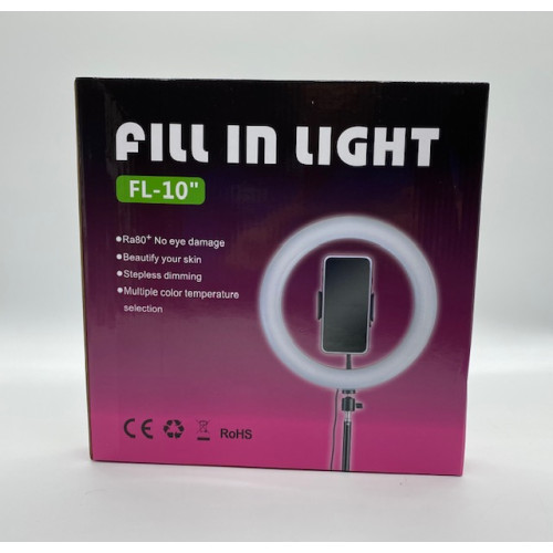 Кольцевая LED лампа FL-10 (6901) с держателем для телефона 26см с питанием от USB (30шт)