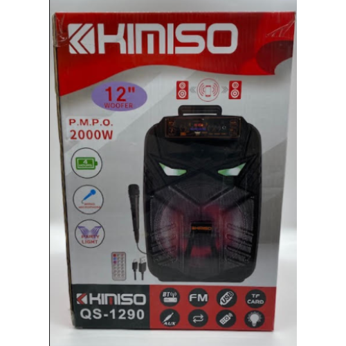 Колонка KIMISO QS-1290 BT (с проводным микрофоном) (12'BASS / 2000W) (1шт)