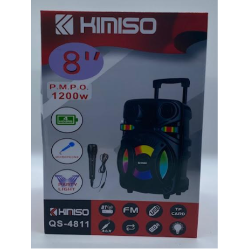 Колонка KIMISO QS-4811 BT (с проводным микрофоном) (8'BASS / 1200W) (8шт)