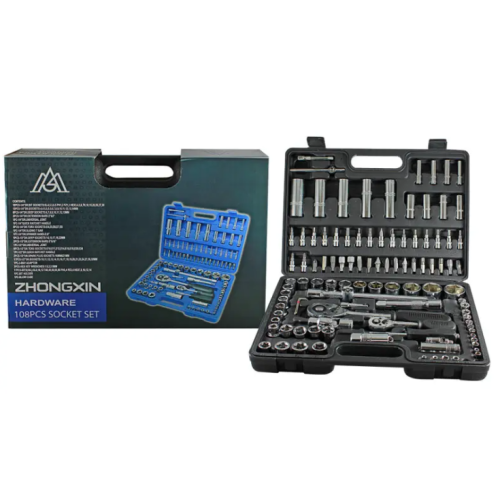 Набор инструментов хроматирование ZHONGXIN Wrench Socket (Для дома и авто) 108шт. / JC 8055 (5шт)